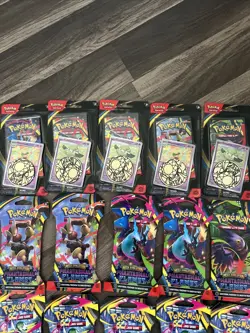 20 Pokemon TCG Booster Pack Lot Assorted Sleeved & Sealed - Image 2