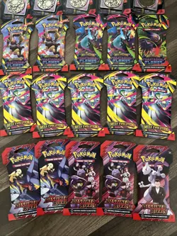 20 Pokemon TCG Booster Pack Lot Assorted Sleeved & Sealed - Image 3