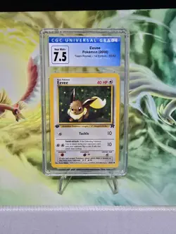 Eevee 55/82 Team Rocket - 1st Ed. Pokemon CGC 7.5 Near Mint+ TCG - Image 1