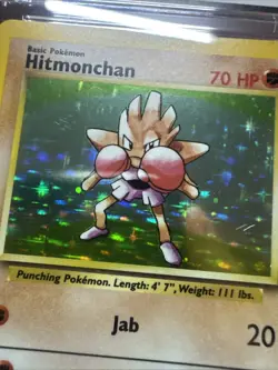 Hitmonchan Pokemon 1999 Base Set 7/102 Holographic Rare Vintage Original - Image 4