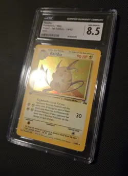 1999 Pokemon TCG Fossil 1st Edition Raichu 14/62 Holo Rare - CGC NM/Mint+ 8.5 - Image 3