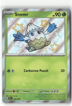 Pokemon Snover Shiny Rare SV: Paldean Fates 100/091 - Image 1