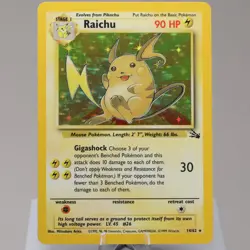 Pokemon TCG - Raichu 14/62 Fossil Holo Rare WOTC 1999 - EXC/NM - Image 2