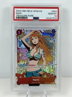 2024 ONE PIECE NAMI OP06-WINGS OF THE CAPTAIN TREASURE RARE #007 PSA 10 - Image 1