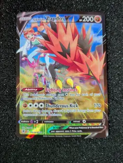Galarian Zapdos V -NM- TG19/TG30 Swsh10: Astral Radiance Trainer Gallery Pokemon - Image 1
