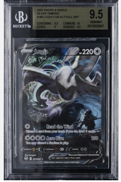 2022 Pokemon Sword & Shield Silver Tempest #186 Lugia V Alt Art BGS 9.5 True Gem - Image 1