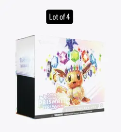 Pokemon TCG Prismatic Evolutions Elite Trainer Box ETB Lot of 4 Sealed IN HAND - Image 4