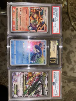 Lot Of 3 PSA Graded Pokemon Cards. Charizard10 Kyogre10 Rayquaza10 Description - Image 1
