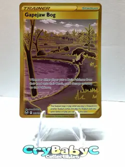 Pokemon Gapejaw Bog 213/195 Silver Tempest Sword & Shield SECRET RARE - Image 1