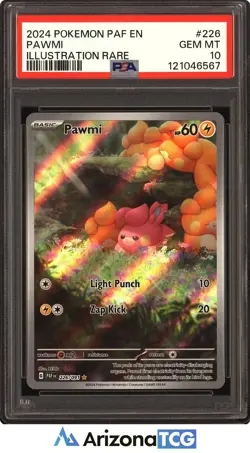 Pokemon 2024 Pawmi 226/091 Illustration Rare Paldean Fates GEM MINT PSA 10 - Image 1