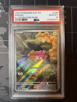 Pokemon 2024 Paldean Fates Pawmi #226 Illustration Rare PSA 10 Gem Mint - Image 1