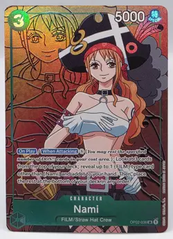 Nami (Alternate Art) OP02-036- Paramount War One Piece CCG - NM - M - Image 1