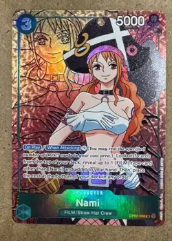 One Piece Nami Alternate Art OP02-036 Paramount War Foil NM Condition - Image 1
