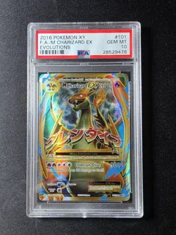 Pokemon 2016 Mega Charizard EX Full Art #101/108 XY Evolutions PSA 10 Gem Mint - Image 1