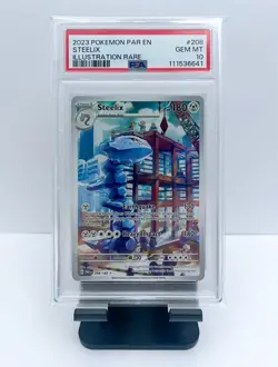 2023 POKEMON PAR EN-PARADOX RIFT ILLUSTRATION RARE #208 STEELIX PSA 10 - Image 3