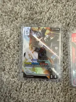 Gundam Card Game lot of 5 GD01 And GD02 LR /C+ cards - Image 2