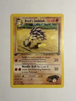 Pokemon TCG - Brock’s Sandslash (36/132) Gym Challenge - Regular Rare - LP - Image 1