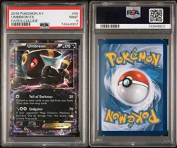 2016 POKEMON XY FATES COLLIDE 55 UMBREON EX PSA 9 - Image 3