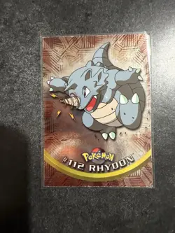 2000 TOPPS Chrome Pokemon Rhydon #112 Animation Series 2 HOLO FOIL BLUE LOGO - Image 1