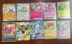 Pokemon TCG Scarlet And Violet (Ex, Aspec, Trainer) Full Art Lot of 10 Near Mint - Image 1