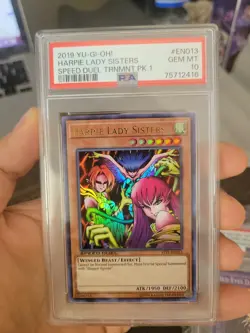 Yu-Gi-Oh! TCG Speed Duel Harpie Lady Sisters STP1-EN013 Ultra Rare PSA GEM MT 10 - Image 1