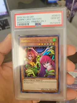 Yu-Gi-Oh! TCG Speed Duel Harpie Lady Sisters STP1-EN013 Ultra Rare PSA GEM MT 10 - Image 2
