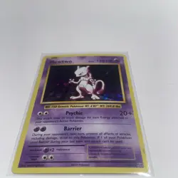 MEWTWO POKEMON HOLO EVOLUTIONS SET CRACKED ICE FOIL HP HAS SCRATCHES 51/108 - Image 3