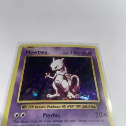 MEWTWO POKEMON HOLO EVOLUTIONS SET CRACKED ICE FOIL HP HAS SCRATCHES 51/108 - Image 5