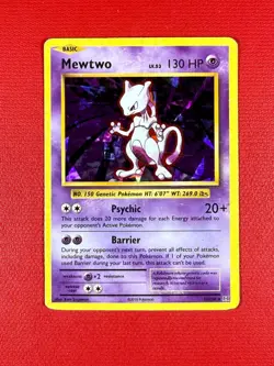 2016 Pokemon TCG Mewtwo XY Evolutions 51/108 Cracked Ice Holo - Image 1