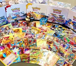 Pokemon Card Lot 100 OFFICIAL TCG Cards + Ultra Rare | VMAX GX EX VSTAR OR V! - Image 1