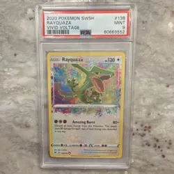 2020 POKEMON SWSH VIVID VOLTAGE RAYQUAZA 138/185 PSA 9 - Image 1