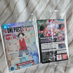 2 Bandai Namco One Piece Card Monkey.D.Luffy Learn Together US Voyage 2 Cards - Image 1