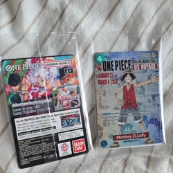 2 Bandai Namco One Piece Card Monkey.D.Luffy Learn Together US Voyage 2 Cards - Image 4