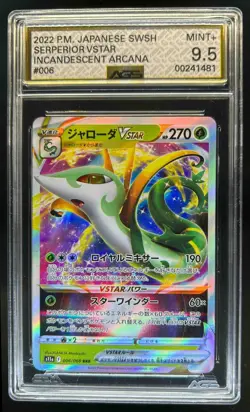 2022 Pokemon Japanese Incandescent Arcana Serperior Vstar Holo 006/068 AGS 9.5 - Image 1