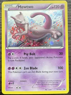 Mewtwo Pokemon TCG XY101 Promo Card XY Holo Lightly Played LP - Image 1