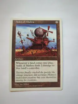 MTG Magic the Gathering Ankh of Mishra 1997 5th Edition English LP - Image 1