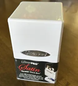 Ultra Pro Gaming Satin Tower Deck Box WHITE Premium Hard Shell Snap Fit - Image 1