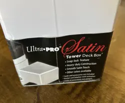 Ultra Pro Gaming Satin Tower Deck Box WHITE Premium Hard Shell Snap Fit - Image 3