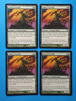 MTG 4x Tilling Treefolk x4 NM Eventide Magic Playset - Image 1