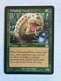Tempting Wurm Onslaught Regular NM X1 Magic The Gathering MTG - Image 1
