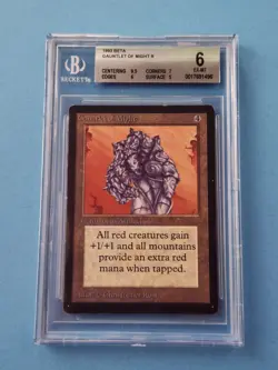 Magic MTG Beta Gauntlet of Might BGS 5 (9.5, 5.5, 5, 4.5) MODERATELY PLAYED MP - Image 1