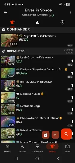 Magic The Gathering Commander Deck Black Green Elves In Space - Image 3