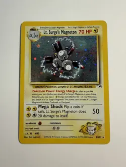 Lt. Surge’s Magneton SWIRL Holo Pokemon Gym Heroes 1999-2000 8/132 NM+ - Image 2