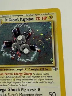 Lt. Surge’s Magneton SWIRL Holo Pokemon Gym Heroes 1999-2000 8/132 NM+ - Image 3
