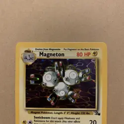 Magneton 11/62 Fossil Holo Rare Vintage Pokemon Card 1999 WOTC LP - Image 2