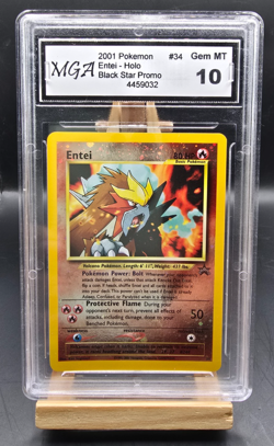 2001 Pokemon Entei Holo Black Star Promo MGA 10 - Image 1