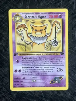 Pokemon TCG Sabrina's Hypno 56/132 1st Edition Gym Challenge (English) - NM - Image 3