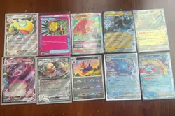 Pokemon TCG Scarlet And Violet (Ex, Aspec, Trainer) Full Art Lot of 10 Near Mint - Image 1