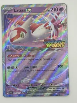 Latias ex (Surging Sparks Stamped) 076/191 Double Rare Promo Pokemon TCG NM - Image 1