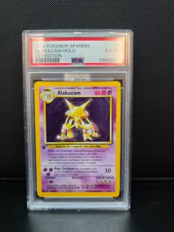 1999 POKEMON SPANISH 1ST EDITION #1 ALAKAZAM-HOLO PSA 6 - Image 1